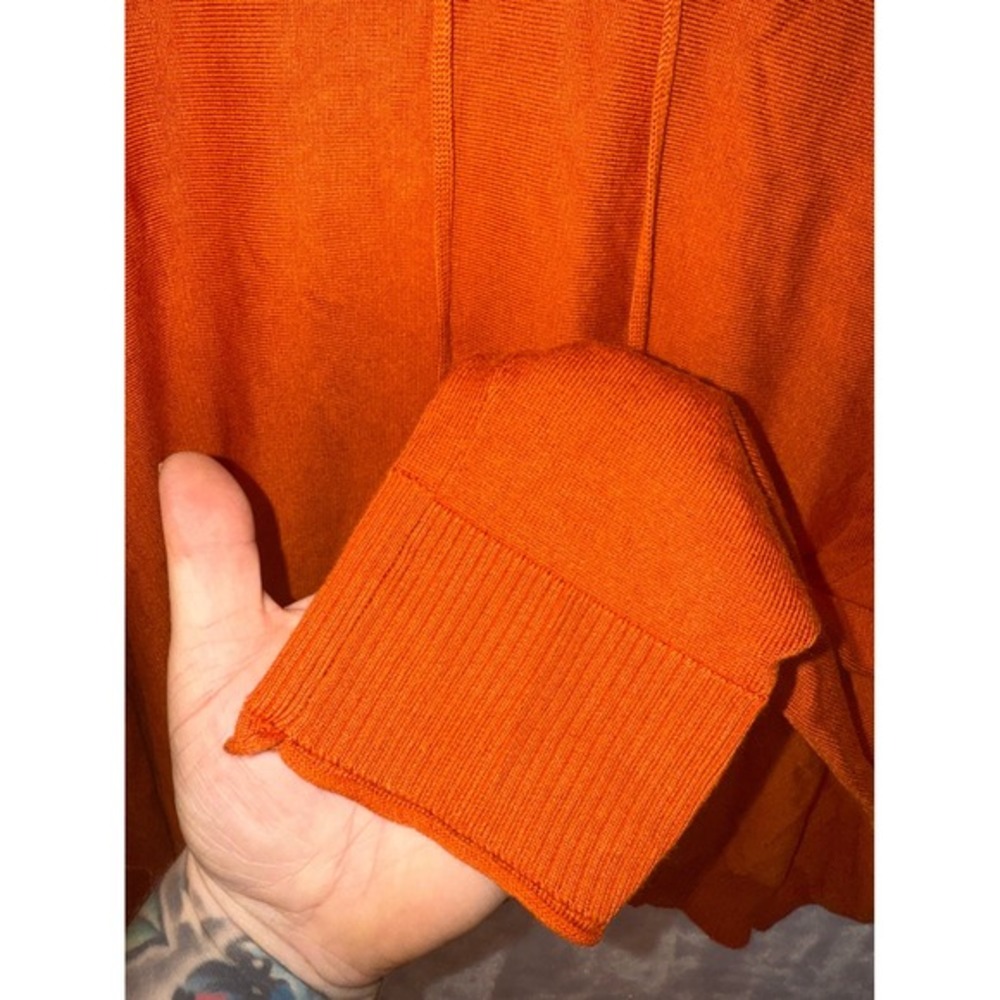 CYRUS Orange‎ Lightweight Hooded Poncho Sweater Knit Top Women's 2X - Picture 7 of 7